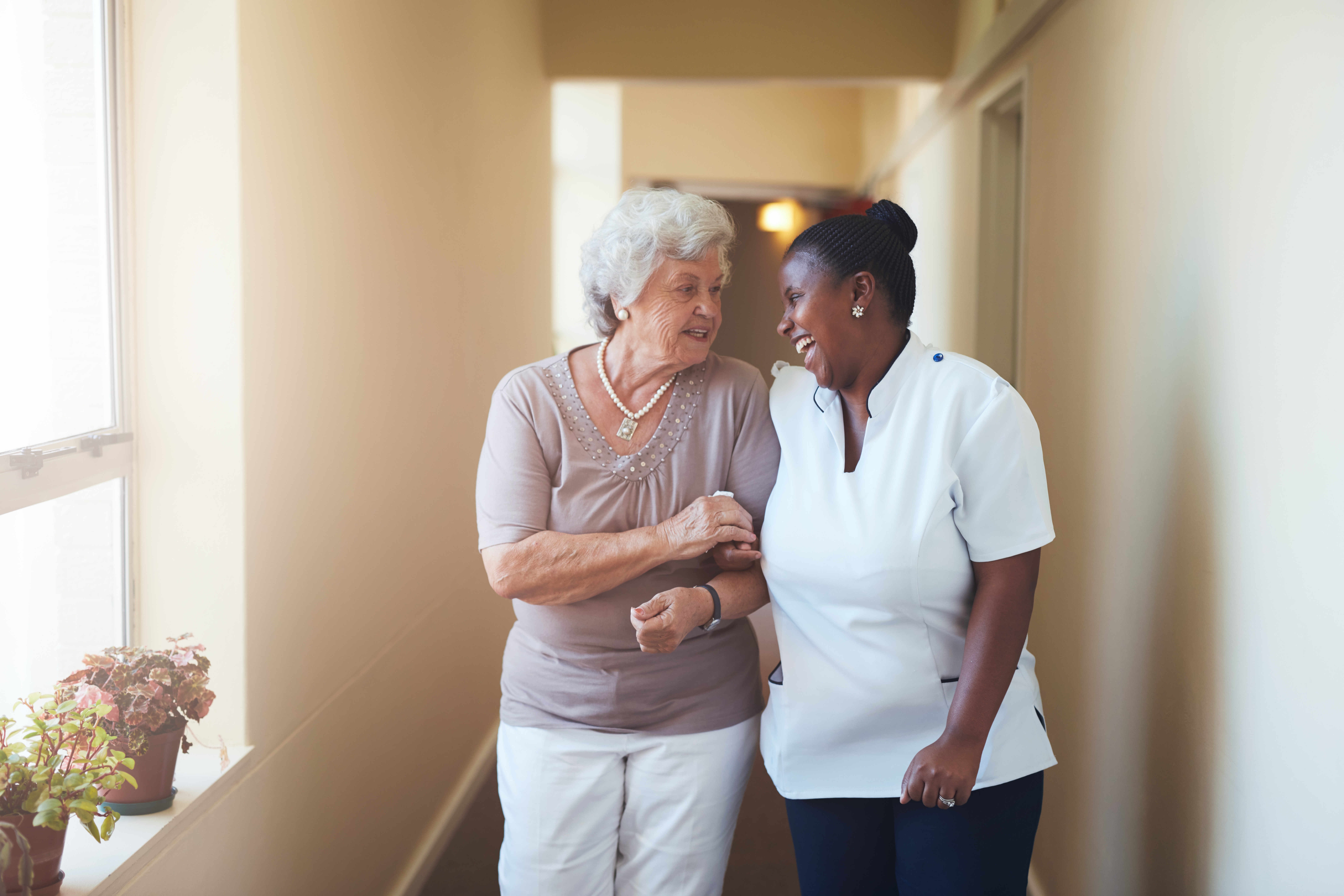 caregiver at nursing home