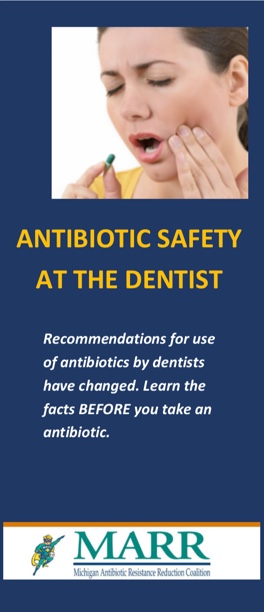 antibiotic safety at the dentist brochure